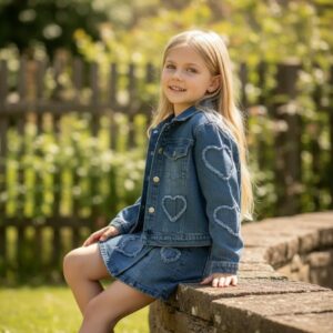 Cowgirl Kalp Detaylı Takım