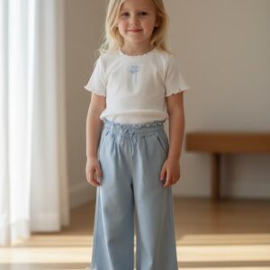 Fiyonk Detaylı Mavi Kot Takım